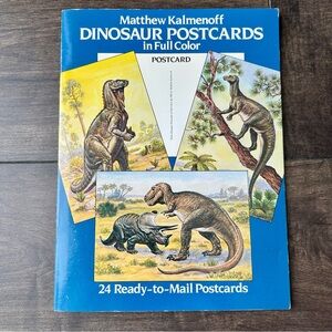 Vintage Collectible Dinosaur Postcards in Full Color by Matthew Kalmenoff - New